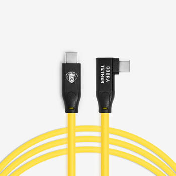 CobraTether USB-C 3.2 Gen2 100W 5m gelb gewinkelt (A1000193)