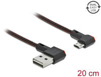 Delock USB-Kabel USB 2.0 USB-A Stecker, USB-Micro-B Stecker 0.20m Schwarz 85269