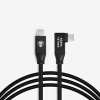 COBRAUNION USB-C auf USB-C 90&deg; - Tether Cable 5m schwarz / 20G