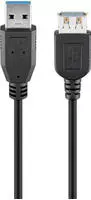 Usb 3.0 Super-speed Verl&auml;ngerung, A/a, 93999, 3 M, Schwarz - Goobay
