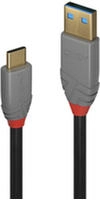 Lindy 36919 USB Kabel 3 m USB C USB A 10 Gbit/s Schwarz