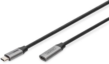 Digitus USB Type-C Verl&auml;ngerungskabel USB 3.0 Gen1 M/F 1m schwarz (DB-300230-010-S)