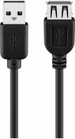 Usb 2.0 Hi-speed Verl&auml;ngerung, A/a, 68905, 5 M, Schwarz - Goobay