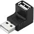 Goobay USB 2.0 90° Winkeladapter A Stecker - A Buchse schwarz (68920)