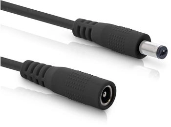 InLine DC Verlängerungskabel Stecker/Buchse 5,5 x 2,1mm schwarz 0,5m (26855B)