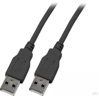 EFB-Elektronik USB 2.0 Kabel, A Stecker auf A Stecker, 1 m, schwarz, Classic (K5253SW.1)