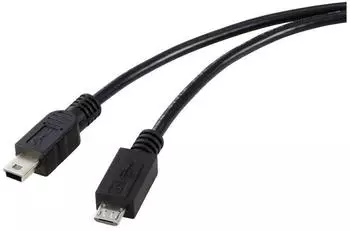 Renkforce USB-Kabel USB 2.0 USB-Micro-B Stecker, USB-Mini-B Stecker Schwarz (RF-5720368)