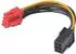 Akasa 6-Pin PCIe zu 8-Pin PCIe Adapter-Kabel schwarz/gelb 10cm (AK-CB052)