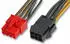 Akasa 6-Pin PCIe zu 8-Pin PCIe Adapter-Kabel schwarz/gelb 10cm (AK-CB052)
