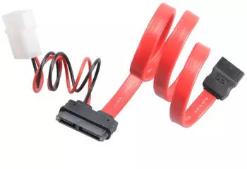 Akasa SATA Kombokabel Slimline zu SATA / Molex, 40 cm (AK-CB050-40)