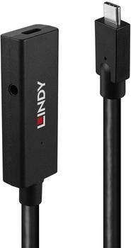 Lindy USB 3.2 Gen 2 Aktivverl&auml;ngerungskabel USB-C Stecker zu USB-C Buchse schwarz 5m (43364)