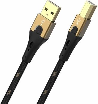Oehlbach USB Primus Kabel 2.0 Typ A B Schwarz/Gold (D1C9540)