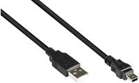 Good Connections Anschlusskabel USB 2.0 Stecker A an Stecker Mini B 5-pin - schwarz -