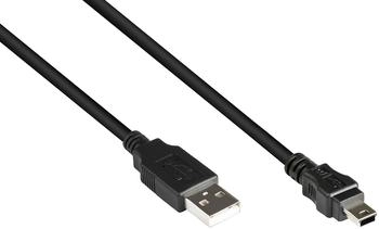 Good Connections USB 2.0 Kabel A Stecker auf Mini B 5-pin Stecker schwarz (3310-AM2)