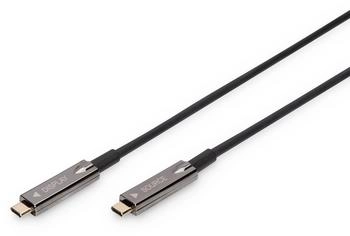 Digitus USB-C AOC Hybrid Glasfaser AV-Anschlusskabel 15m schwarz (AK-330160-150-S)