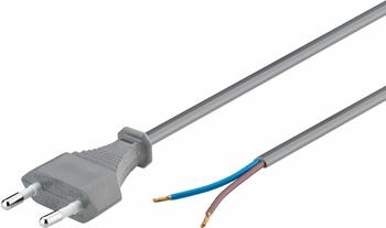 Goobay Eurostecker Kabel mit offenen Enden, grau, 1,5m (51346)