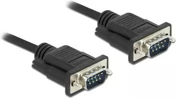 DeLock Seriell Kabel RS-232 Sub-D9 Stecker zu Stecker 0,5 m (86612)