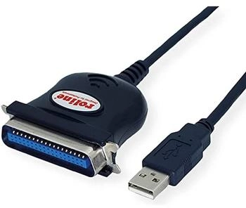Roline USB zu IEEE 1284 Konverter Kabel, schwarz, 1,8 m (12.02.1092)