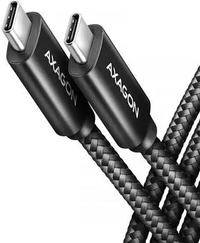 Axagon USB-C zu USB-C Kabel, USB 4.0, 40 Gbit/s, 240 W, 8K, 1 m, Schwarz (BUCM4X-CM10AB)