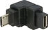 DeLock USB 2.0 Adapter Micro-B Stecker auf Micro-B Buchse 90° nach unten gewinkelt (65668)