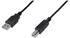 Digitus USB Anschlusskabel Typ A-B M/M 1.0m Schwarz USB 2.0 (AK-300102-010-S)