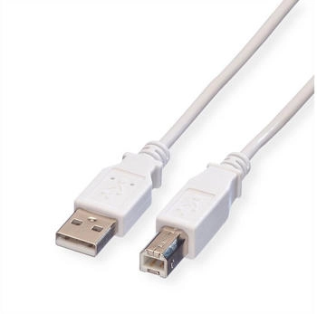 Value USB 2.0 Kabel, Typ A-B, weiß, 0,8 m (11.99.8809)