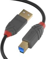 Lindy 36743 USB Kabel USB 3.2 Gen 1 (3.1 Gen 1) 3 m USB A USB B 5 Gbit/s Schwarz,