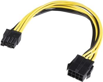 Akasa Internes Stromkabel 12V ATX 8 Pin zu 6+2 Pin PCIe 0,2 m (AK-CBPW23-20)
