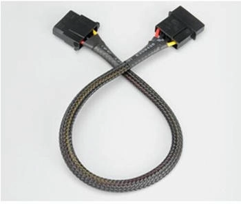 Akasa 4-Pol Molex Verlängerungskabel gesleevt - 30cm schwarz (AK-CBPW02-30)