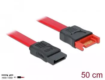 DeLock SATA-Verl&auml;ngerungskabel 6 Gb/s 50 cm rot (83954)