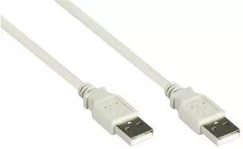 Good Connections USB 2.0 Kabel, Stecker A an Stecker A, Grau, 1 m (2212-AA1)