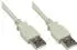 Good Connections USB 2.0 Kabel, Stecker A an Stecker A, Grau, 1 m (2212-AA1)