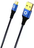 Oehlbach USB-Kabel USB 2.0 USB-A Stecker, USB-Micro-B Stecker 0.50 m Blau vergoldete