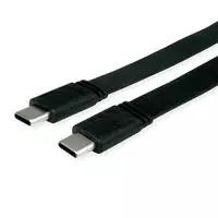 VALUE USB4 Gen 3 Kabel, C-C, ST/ST, 8K UHD-2, 40Gbit/s, Emark, 100W, extra-flach,