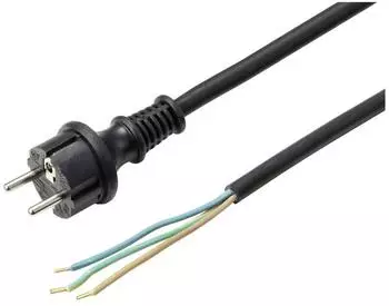 Sygonix SY-6029114 Strom-Anschlusskabel Schwarz 10m (SY-6029114)