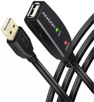 Axagon ADR-207 USB 2.0 Aktives Verlängerungskabel USB-A 7,5m schwarz (ADR-207)