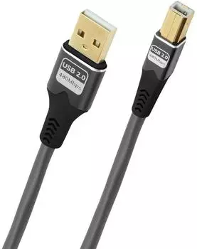 Oehlbach USB Pulse AB USB-A auf USB-B Kabel 480Mbps anthrazit 10m