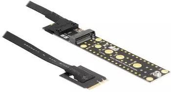 DeLock Riser Karte NVMe M.2 Key A+E auf Key M Slot, 20cm Kabel (64215)