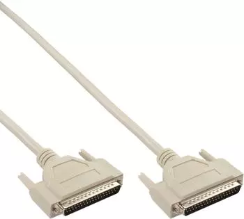 InLine Serielles Kabel 37-pol Stecker/Stecker, vergossen, 1:1 belegt, 2m (37372)