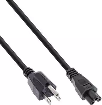 InLine Netzkabel für Notebook USA/Canada, 3-polige Kupplung, 2m, 35er-Pack (B-16656U)