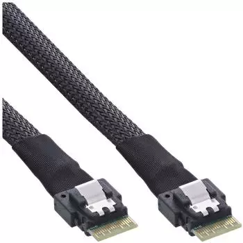 InLine Slim SAS Kabel SFF-8654 zu SFF-8654, 24Gb/s, 1m (27642B)