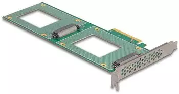 DeLock PCI Express 4.0 x8 Karte 2x U.2 NVMe SFF-8639 intern Bifurcation (90151)