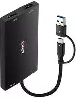 Lindy Adapterkabel - 9-Pin USB Typ A / 24-Pin USB-C m&auml;nnlich zu HDMI weiblich - 11