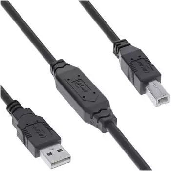 InLine USB 2.0 Aktiv-Kabel, USB-A auf USB-B, 12,5m (34517A)