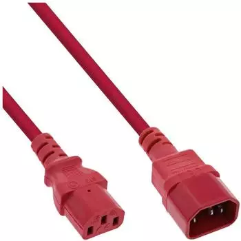 InLine Kaltger&auml;teverl&auml;ngerung C13/C14, rot, 2m, 35er Pack (B-16502R)