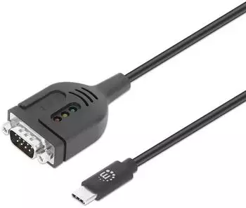 Manhattan USB-C auf Seriell DB9/RS232 Adapter PL2303GT, 1m (154499)