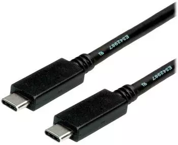 Roline USB 3.2 Gen 2 Kabel C-C, 100W, 2m, schwarz (11.02.9055)