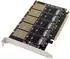 InLine Schnittstellenkarte PCIe x16 auf 5x M.2 Key B SATA 6Gb/s mit Low-Profile (76619G)