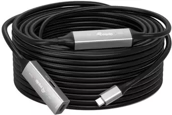 Equip USB-C 3.2 Gen 1 Aktiv-Verl&auml;ngerungskabel, Stecker/Buchse, 10m, schwarz (133357)