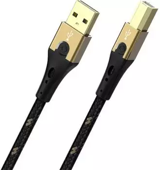 Oehlbach Primus USB-Kabel Typ A auf Typ B 2.0, 7,5m, schwarz/gold (D1C9545)